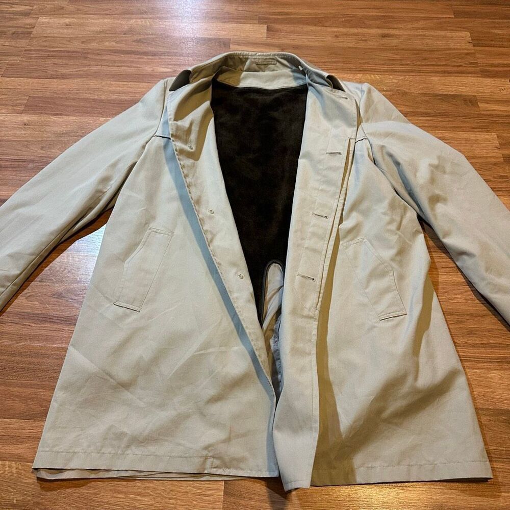 London Towne Mens Trench Coat Beige | Men Size 46 Long